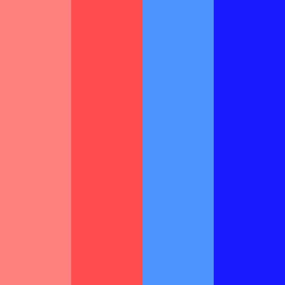 Download red to blue rainbow color palette PNG image (square)