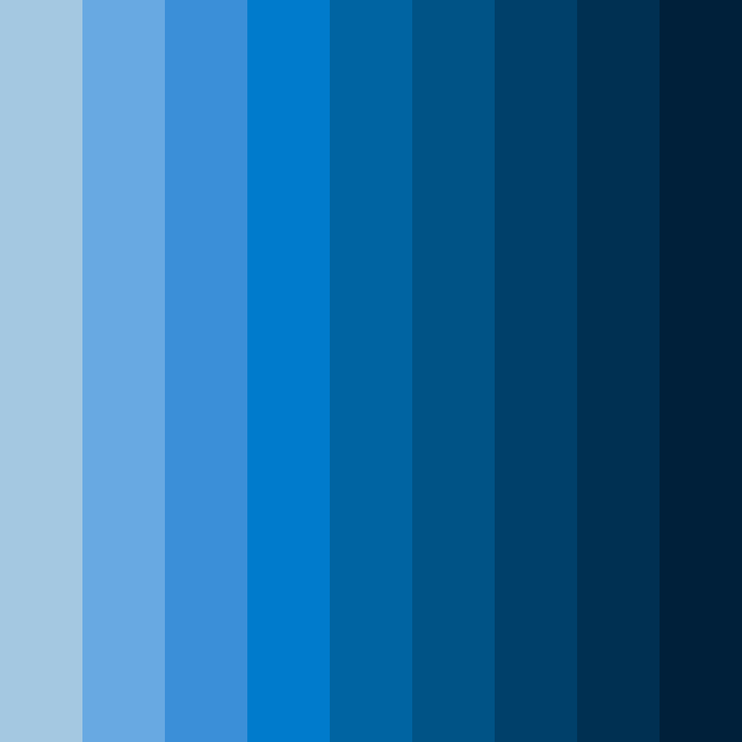 Download blue shades color palette PNG image (square)