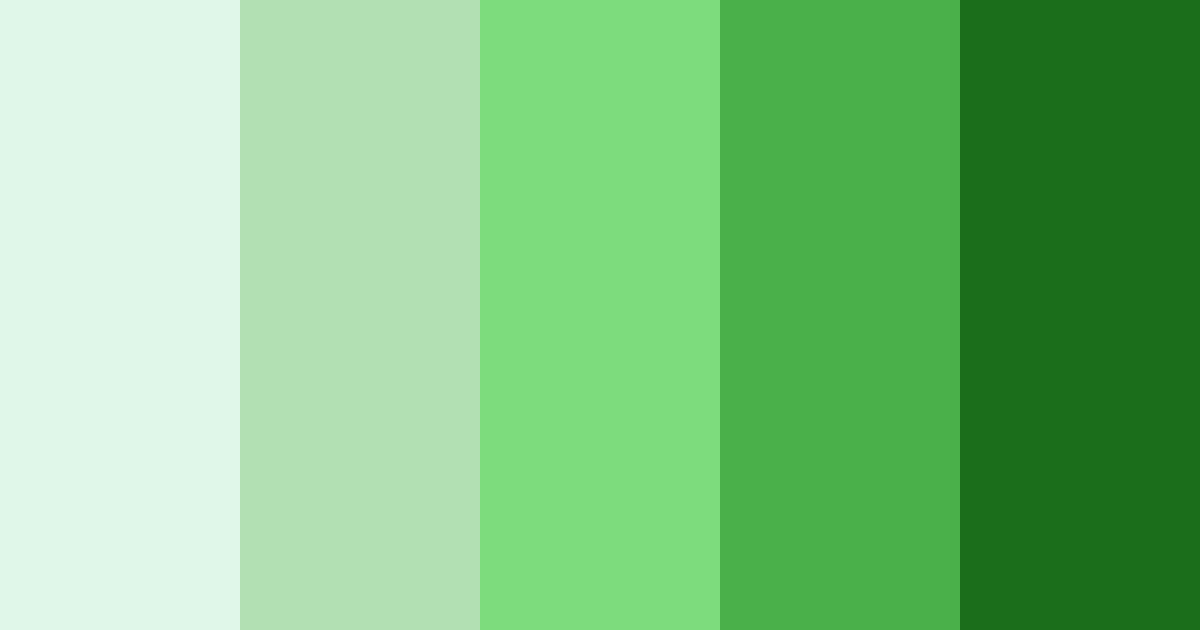 Download bright green color palette PNG image (landscape)