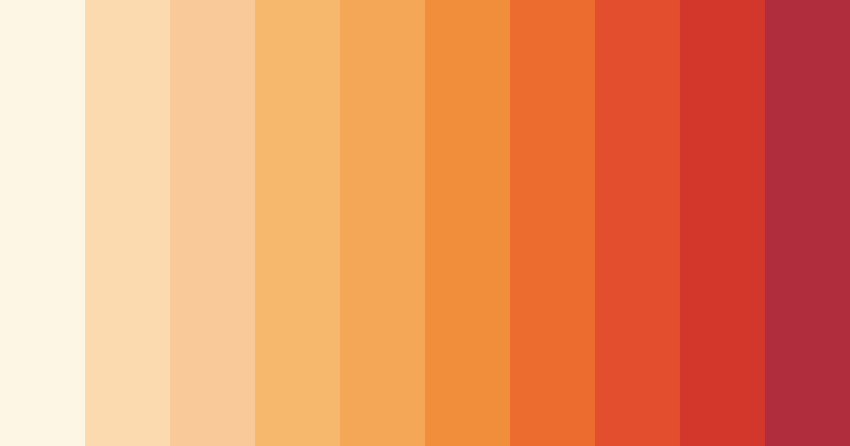 Download warm white shades color palette PNG image (landscape)