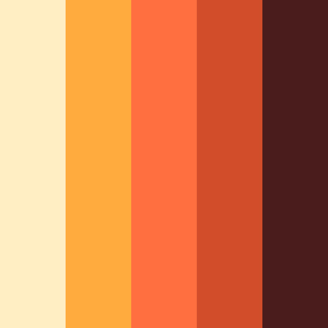 Download fiery red and gold color palette PNG image (square)