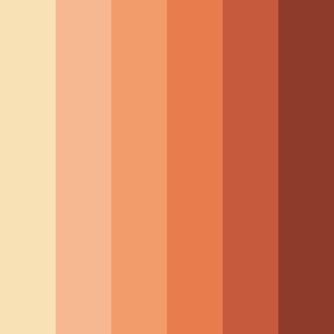Download golden peach shades color palette PNG image (square)
