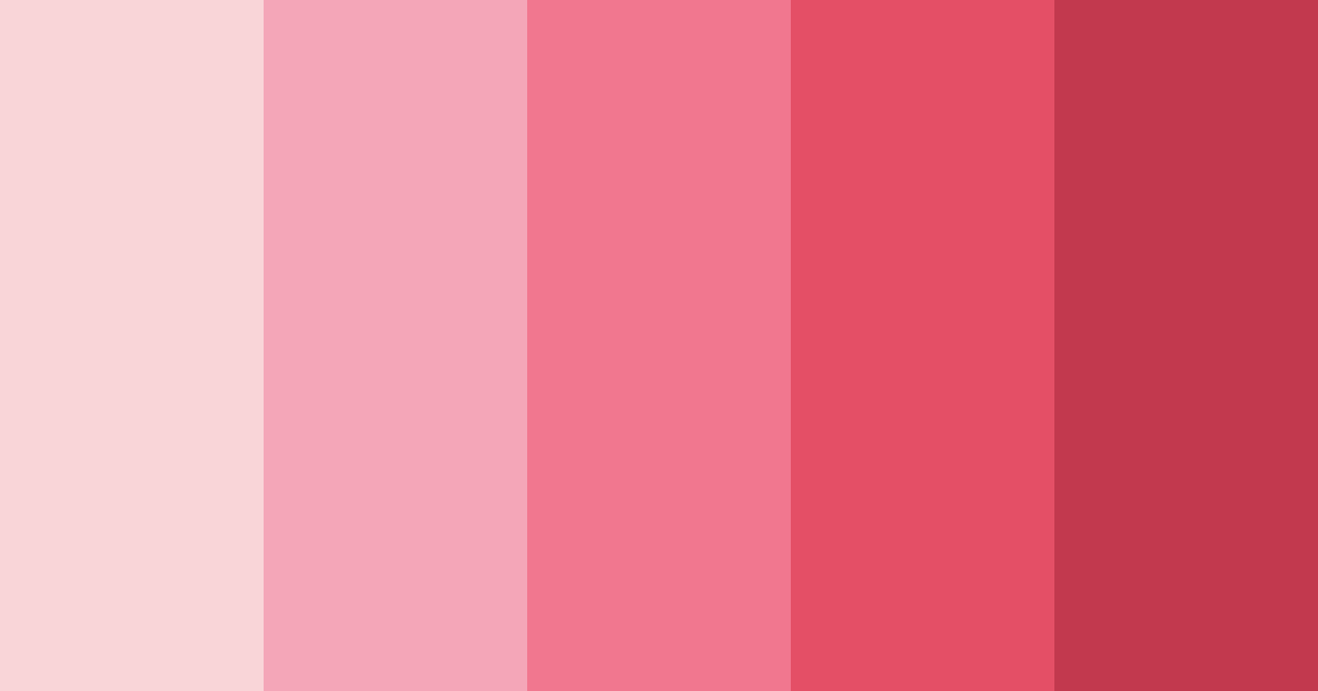 Download warm pink shades color palette PNG image (landscape)