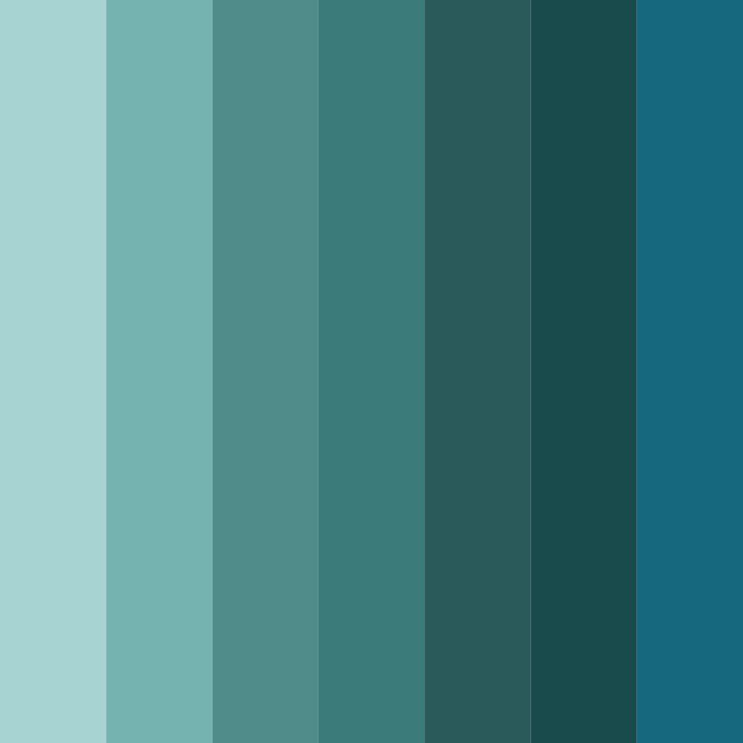 Download shades of teal color palette PNG image (square)