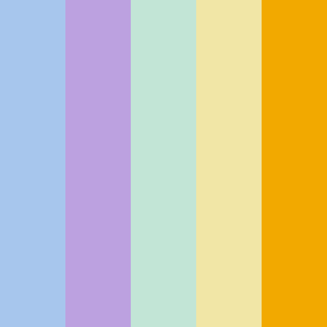 Download whimsical meadow color palette PNG image (square)