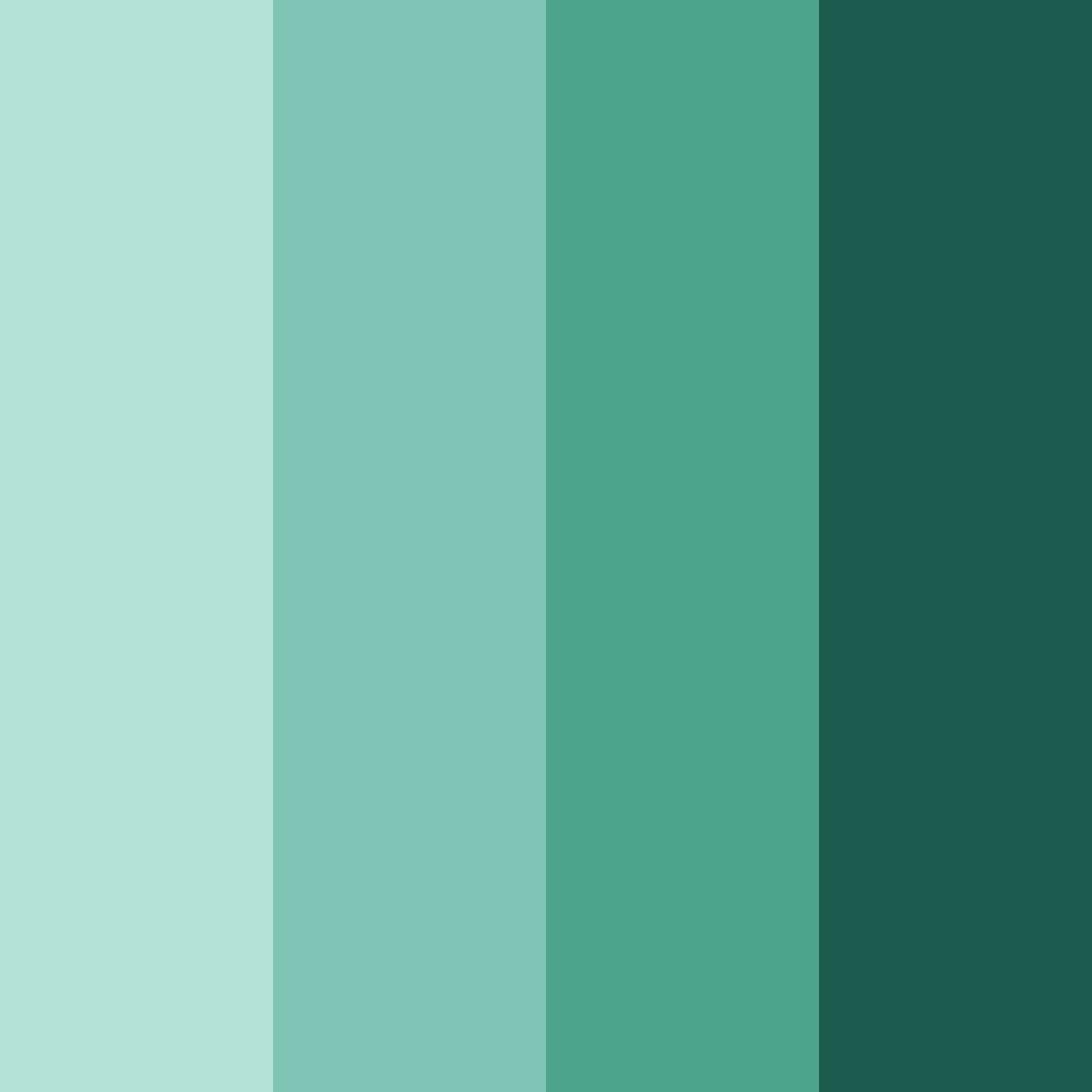 Download dark ocean green color palette PNG image (square)