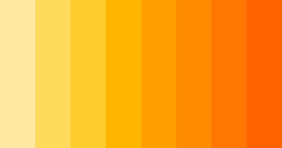 Download shades of yellow color palette PNG image (landscape)