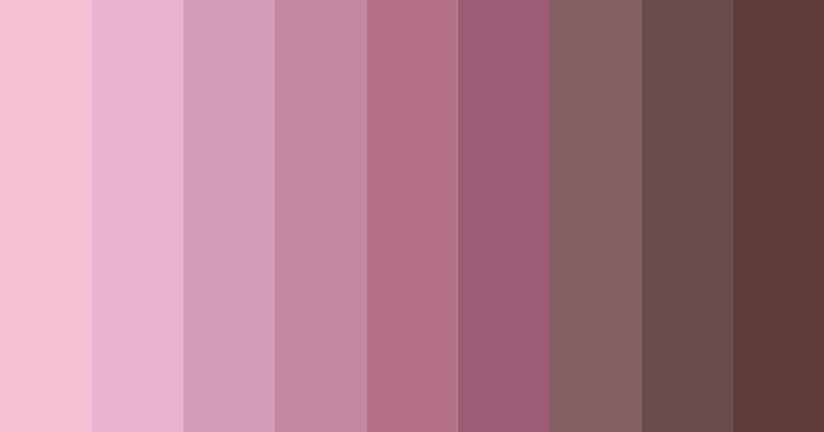 Download blushing rosewood color palette PNG image (landscape)