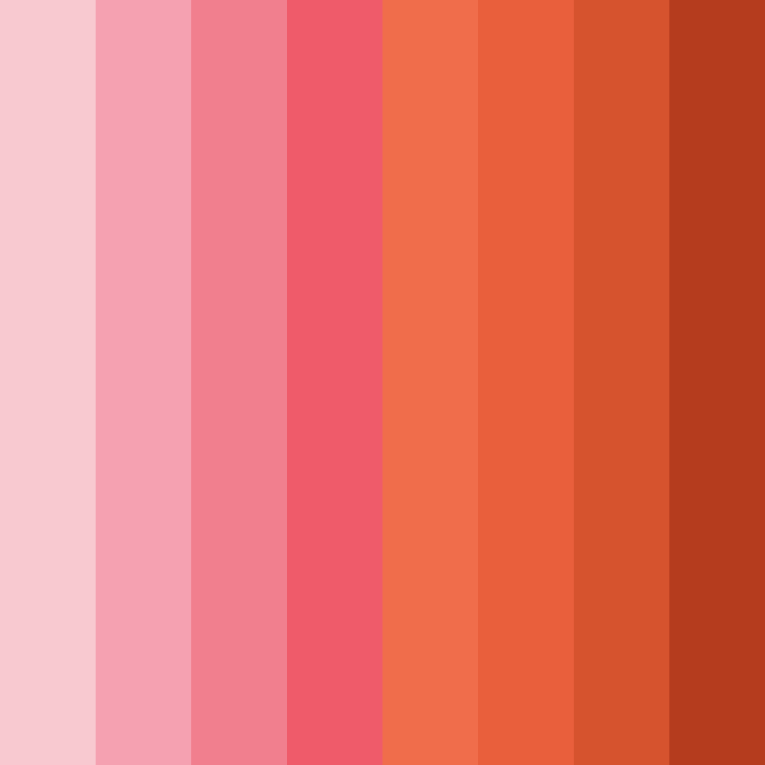 Download pink sunset color palette PNG image (square)