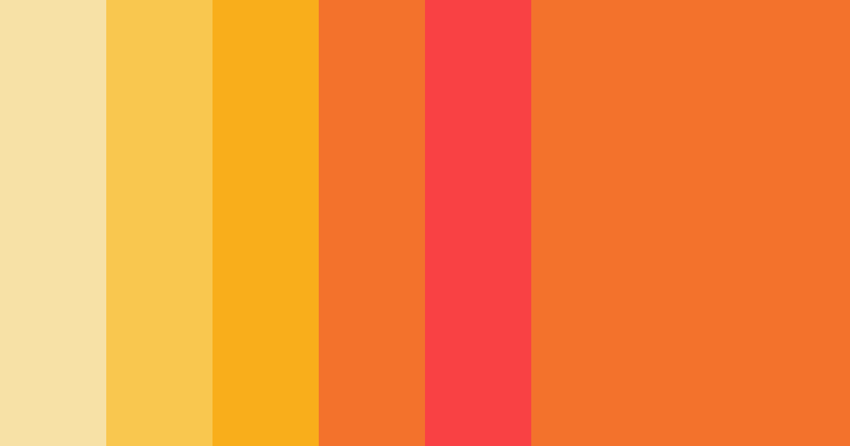 Download citrus sunset color palette PNG image (landscape)