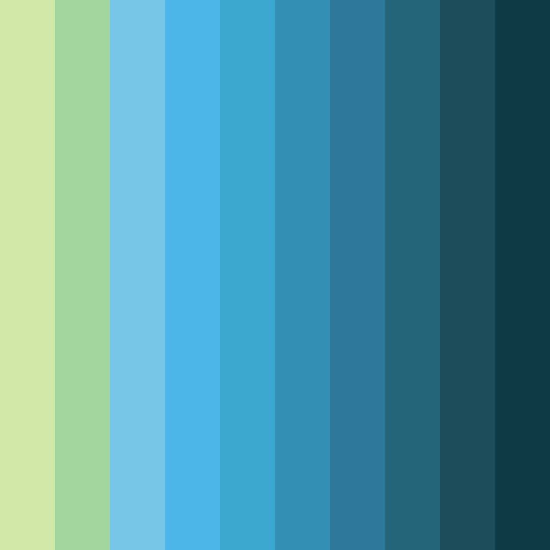 Download neon blue green color palette PNG image (square)