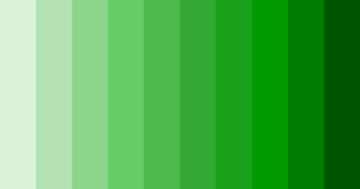 Download shades of light green color palette PNG image (landscape)