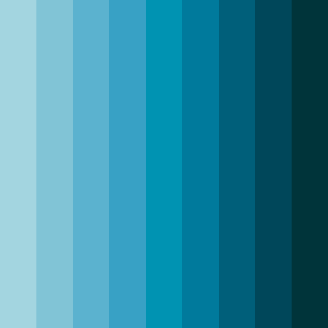 Download refreshing blue color palette PNG image (square)