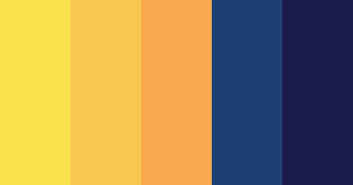 Download yellow and navy harmony color palette PNG image (landscape)