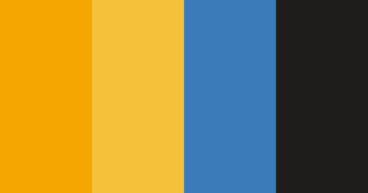Download bold black orange blue color palette PNG image (landscape)