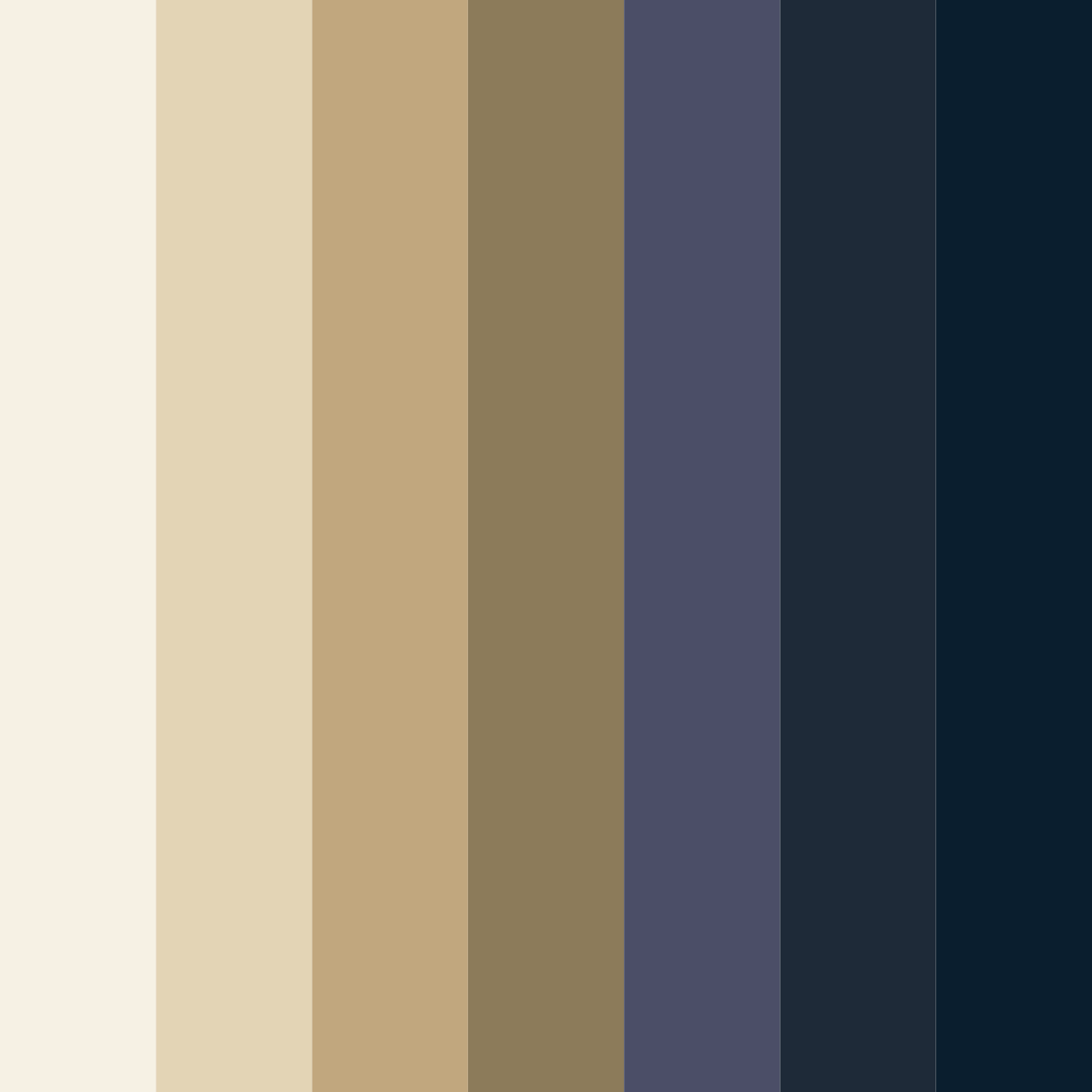 Download nautical cream dream color palette PNG image (square)