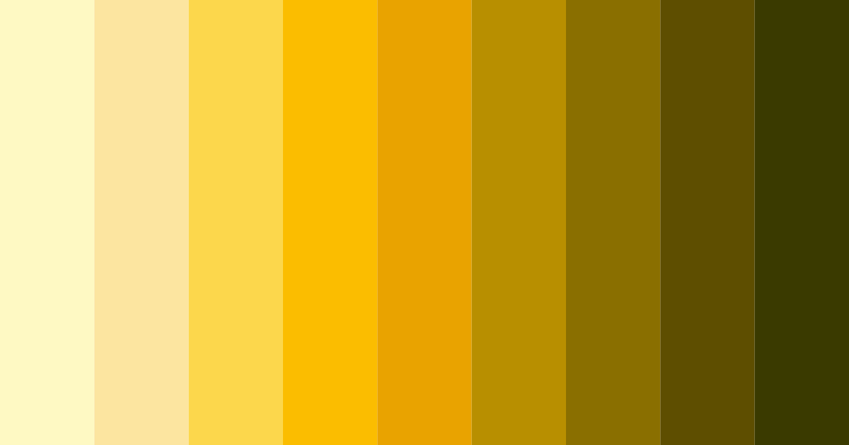 Download golden yellow shades color palette PNG image (landscape)