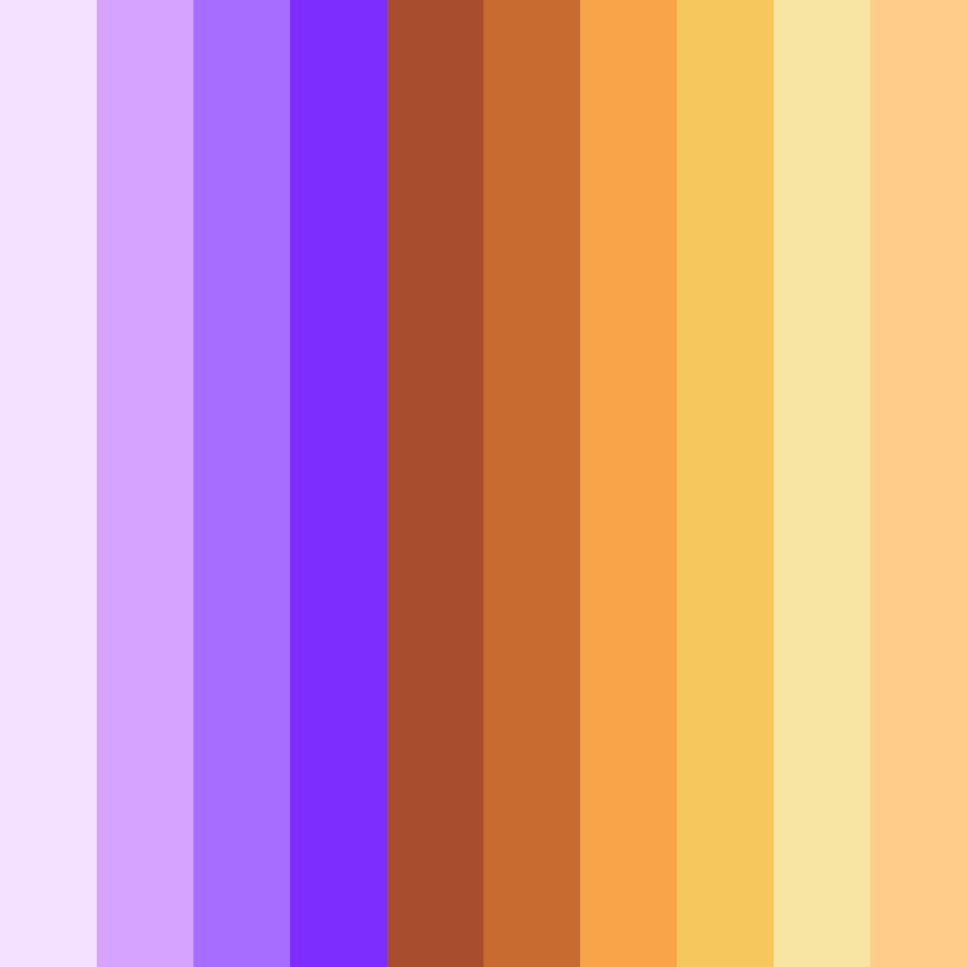 Download sunset serenade color palette PNG image (square)