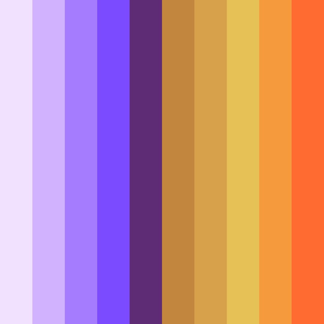 Download purple to orange sunset color palette PNG image (square)