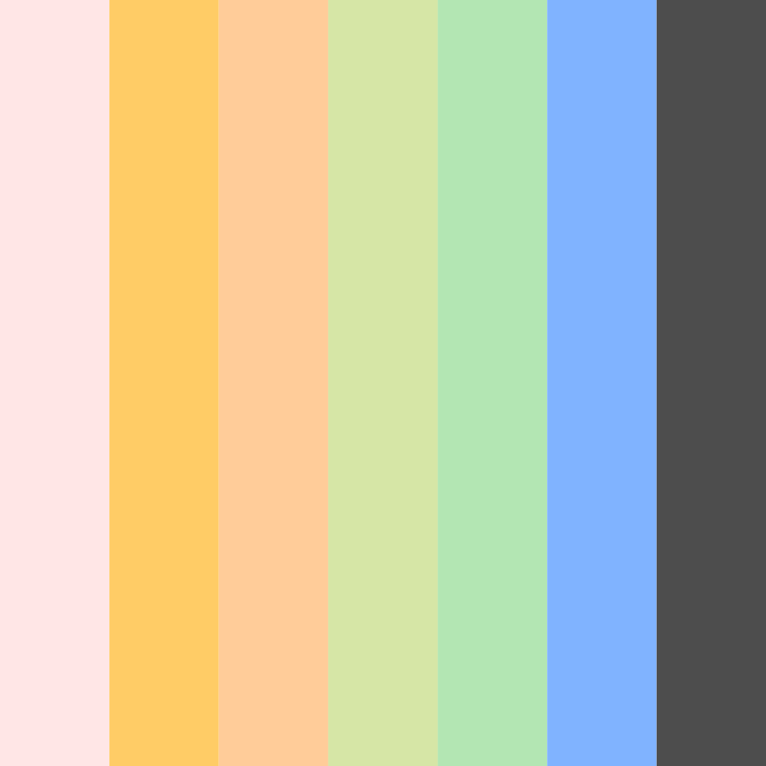 Download sunset garden color palette PNG image (square)