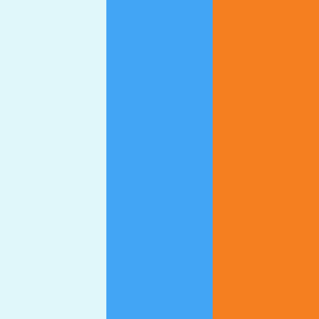Download blue splash color palette PNG image (square)