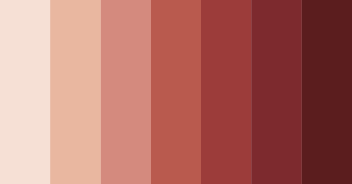 Download red brown shades color palette PNG image (landscape)