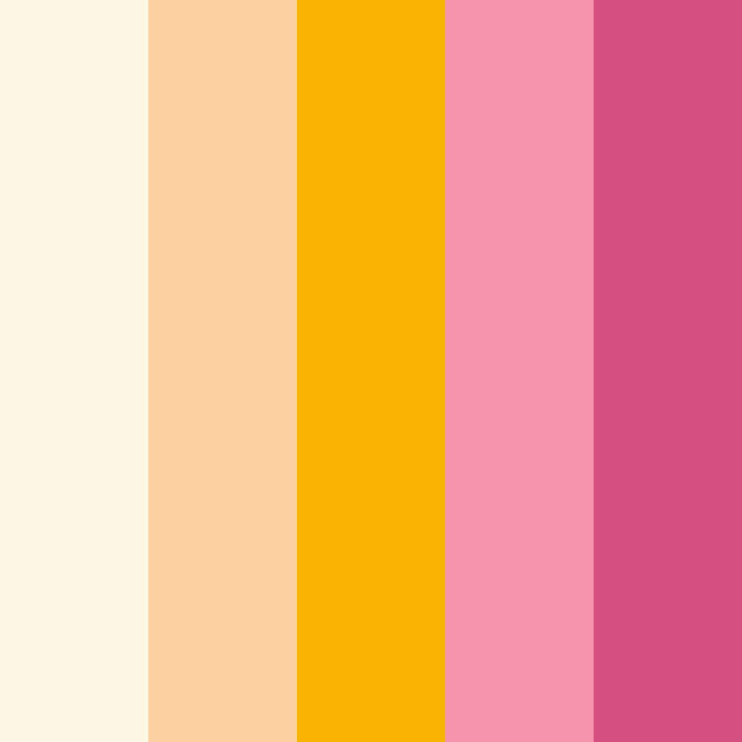 Download pink sunrise color palette PNG image (square)