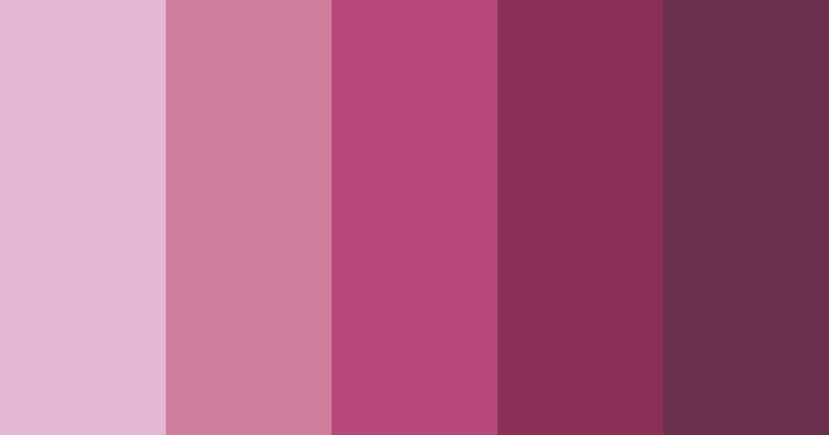 Download shades of pink color palette PNG image (landscape)