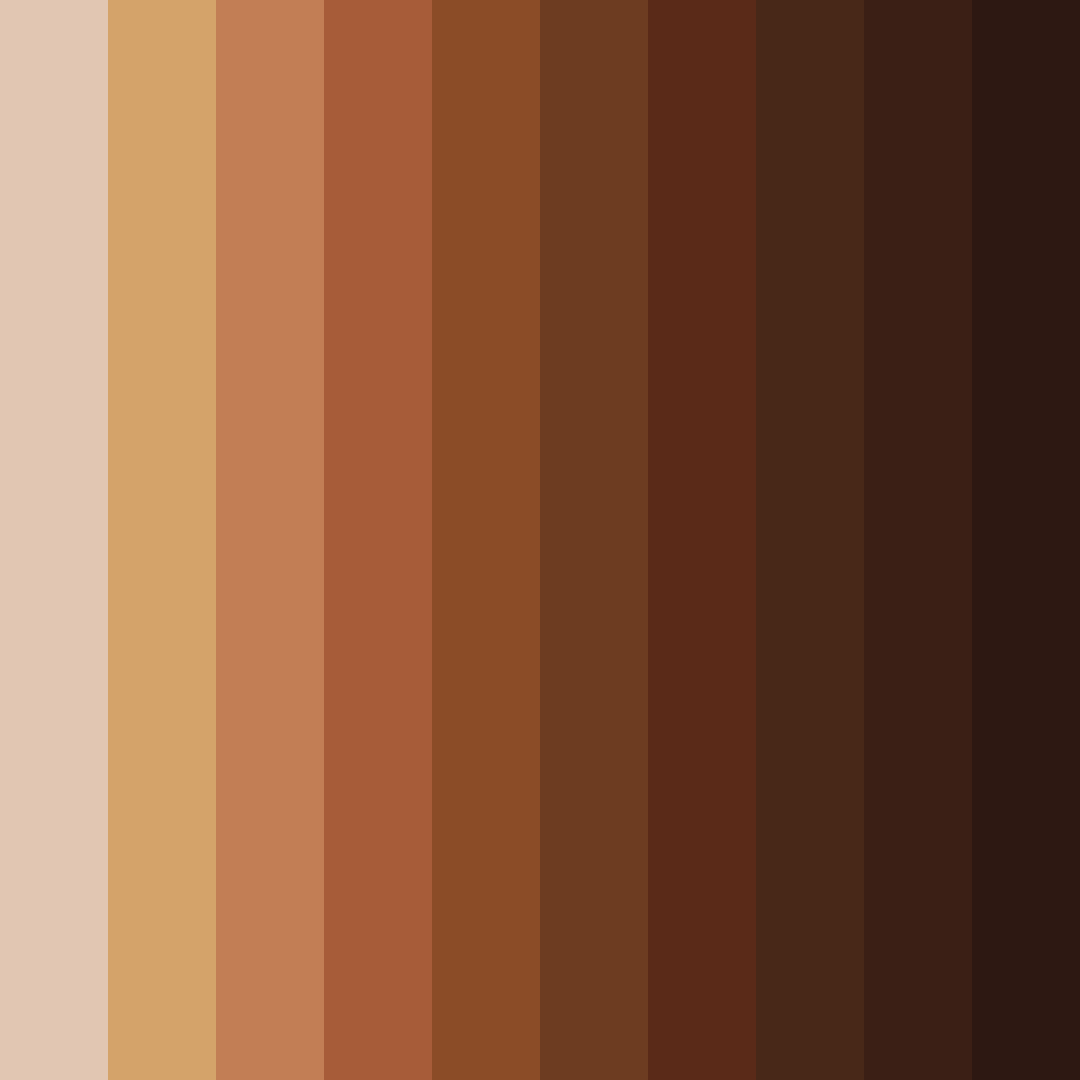 Download nutty earthtones color palette PNG image (square)