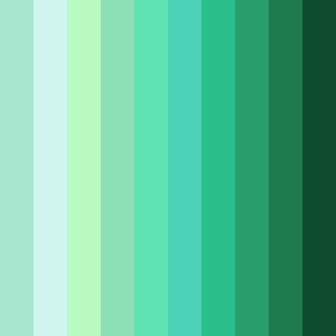 Download emerald oasis color palette PNG image (square)