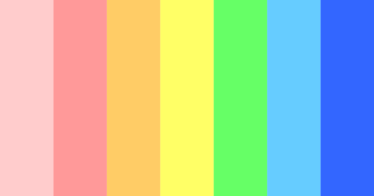 Download colorful rainbow color palette PNG image (landscape)