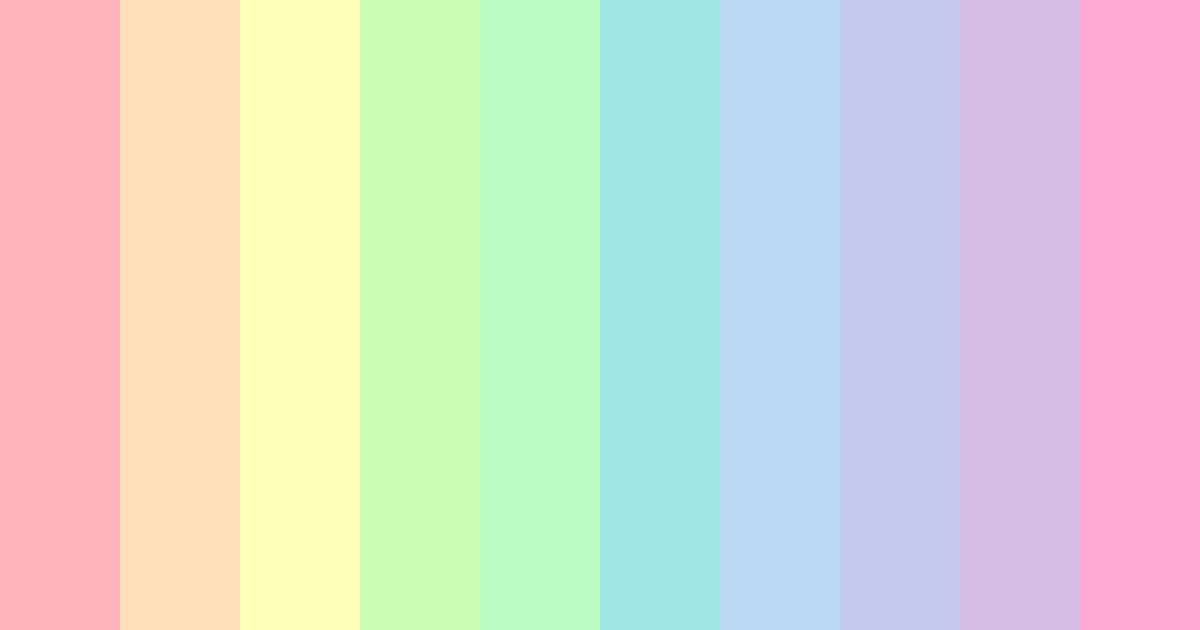 Download colorful rainbow color palette PNG image (landscape)