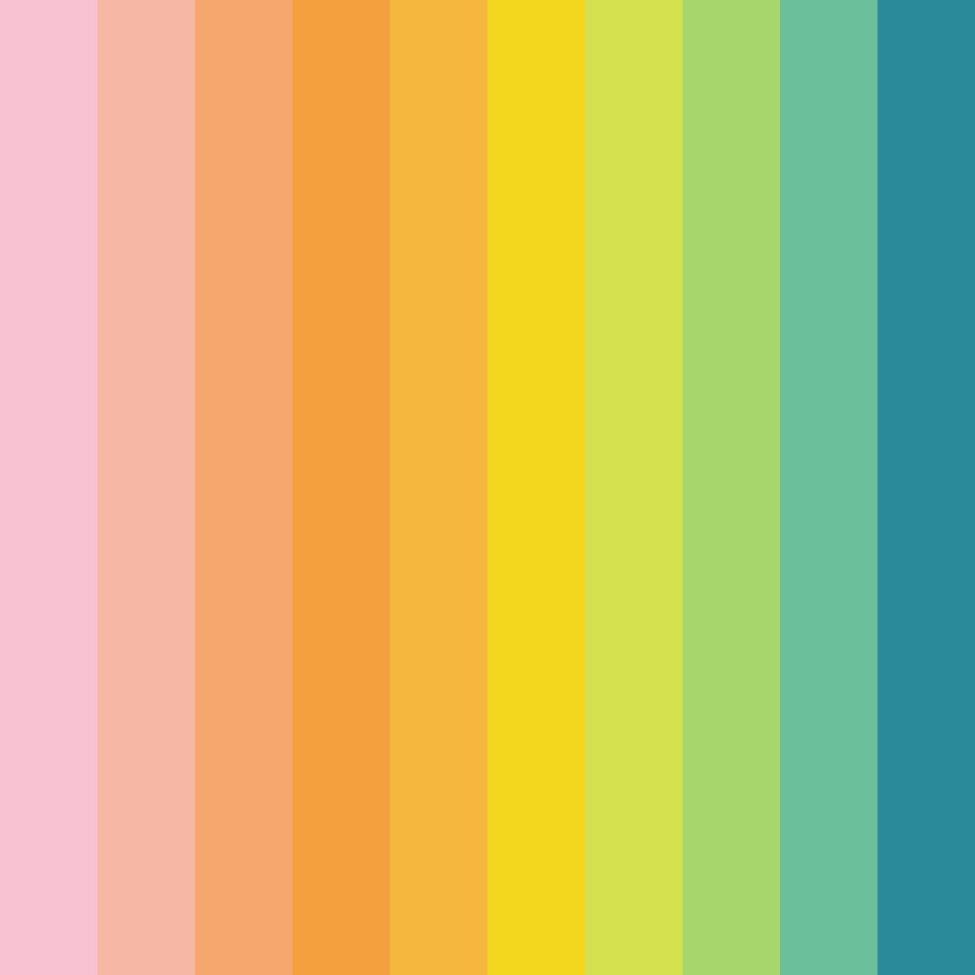 Download rainbow whirlwind color palette PNG image (square)