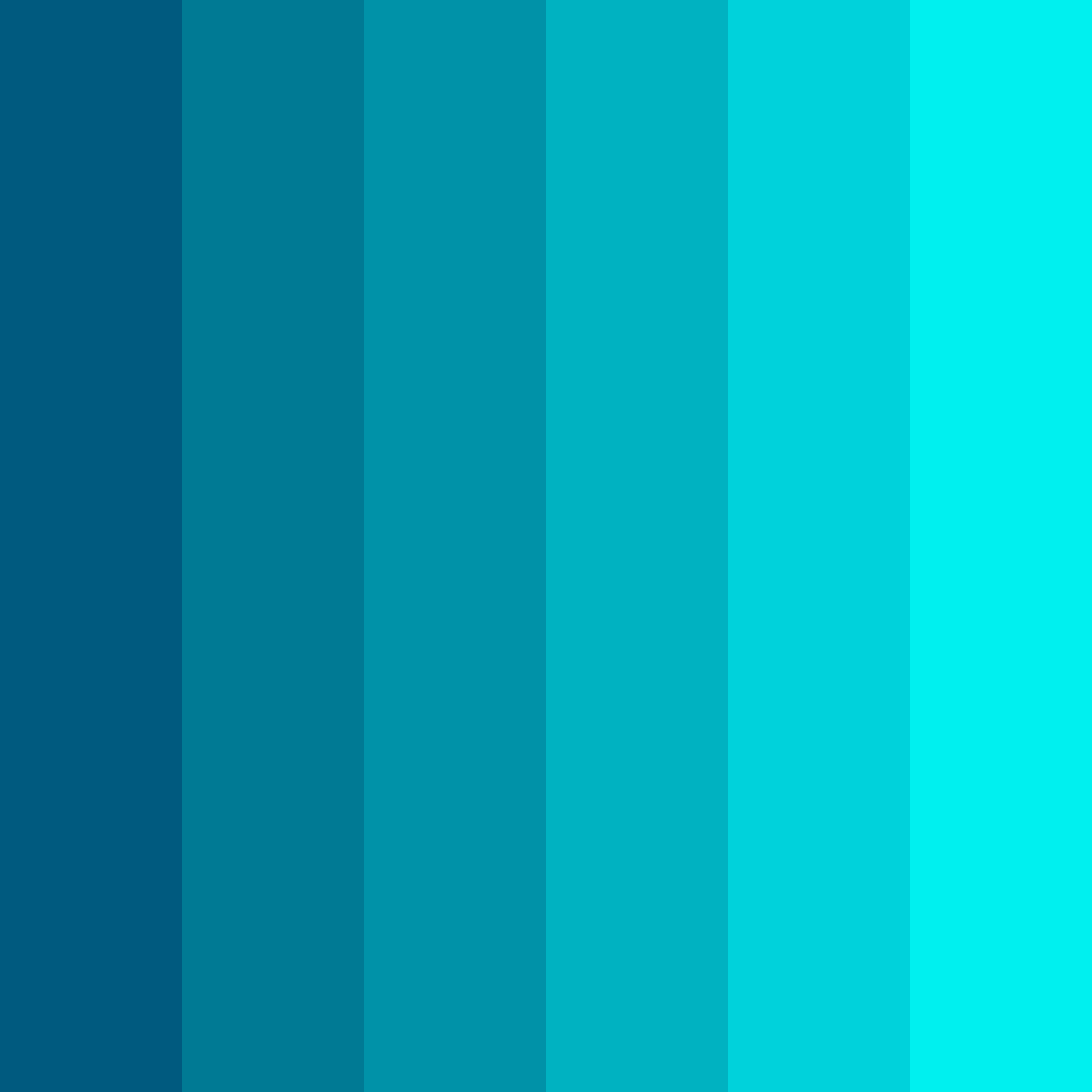 Download shades of blue color palette PNG image (square)