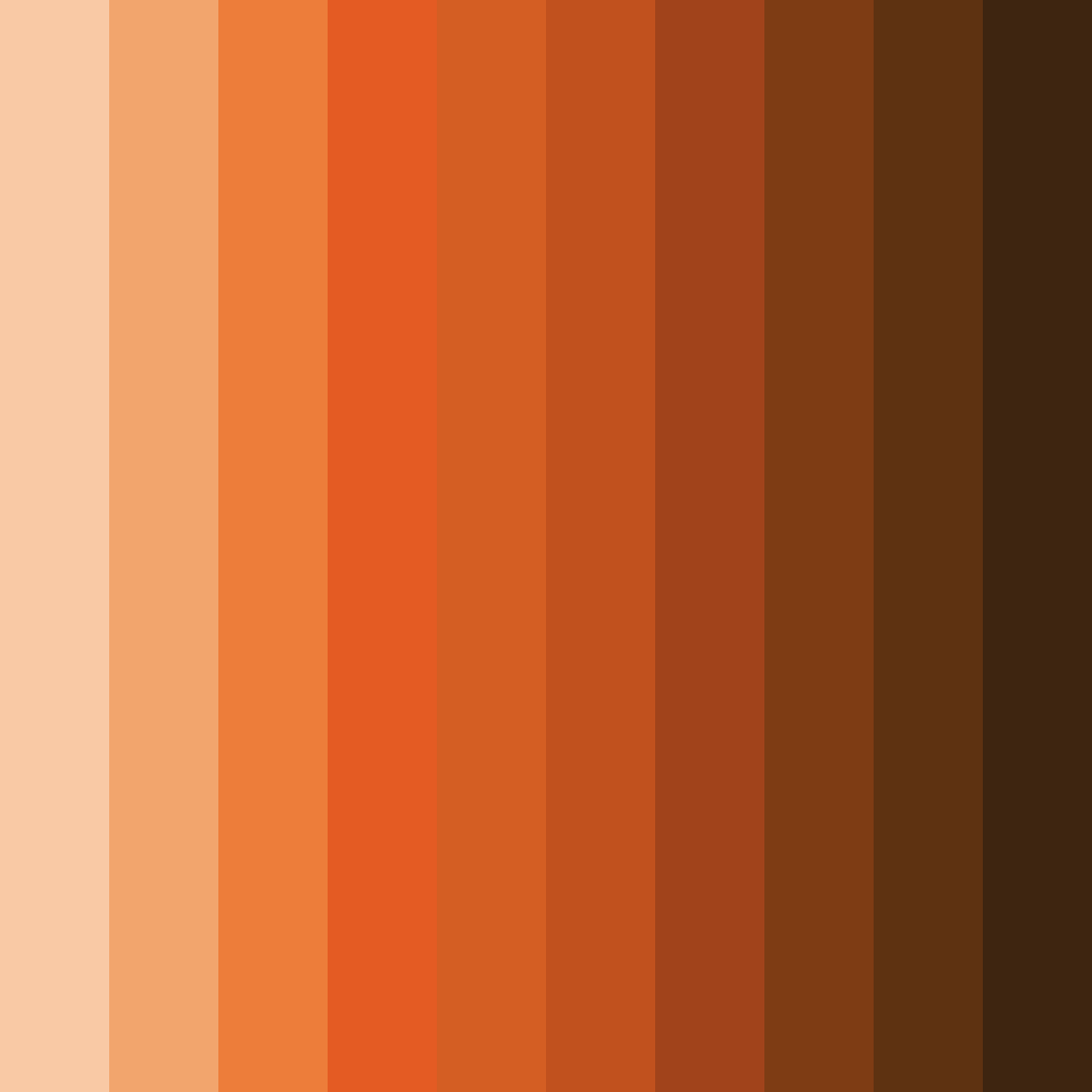 Download relaxing orange color palette PNG image (square)