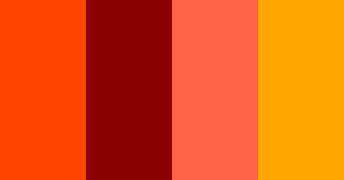 Download fiery sunset color palette PNG image (landscape)