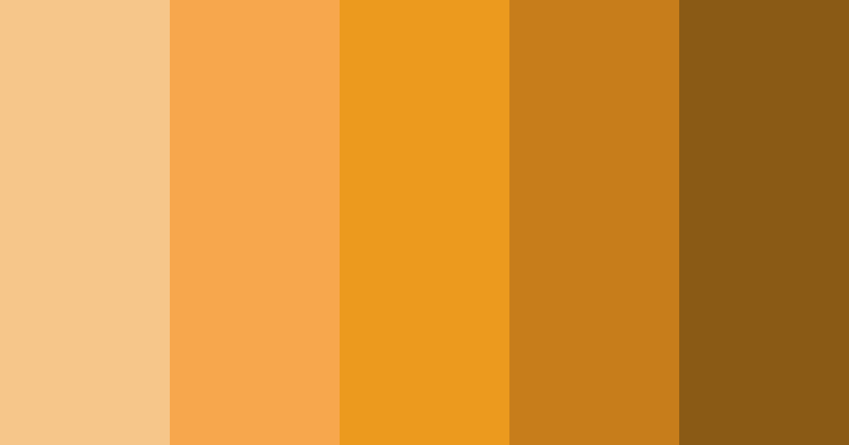Download shades of orange color palette PNG image (landscape)