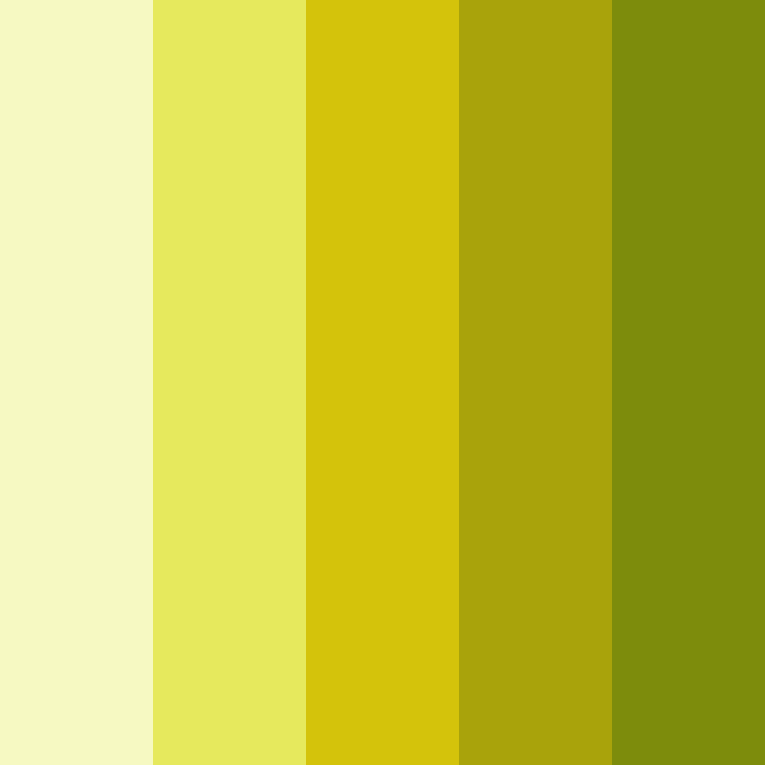 Download shades of yellow color palette PNG image (square)