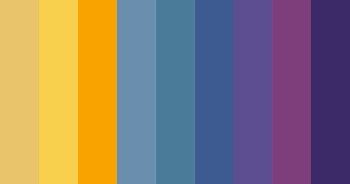 Download golden blue purple dream color palette PNG image (landscape)