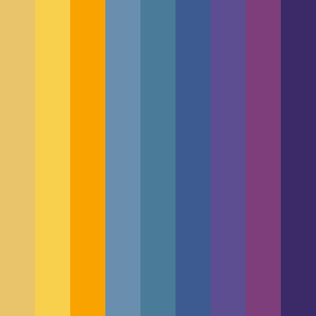 Download golden blue purple dream color palette PNG image (square)