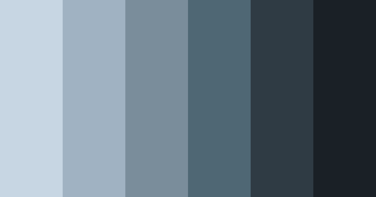 Download shades of blue grey color palette PNG image (landscape)