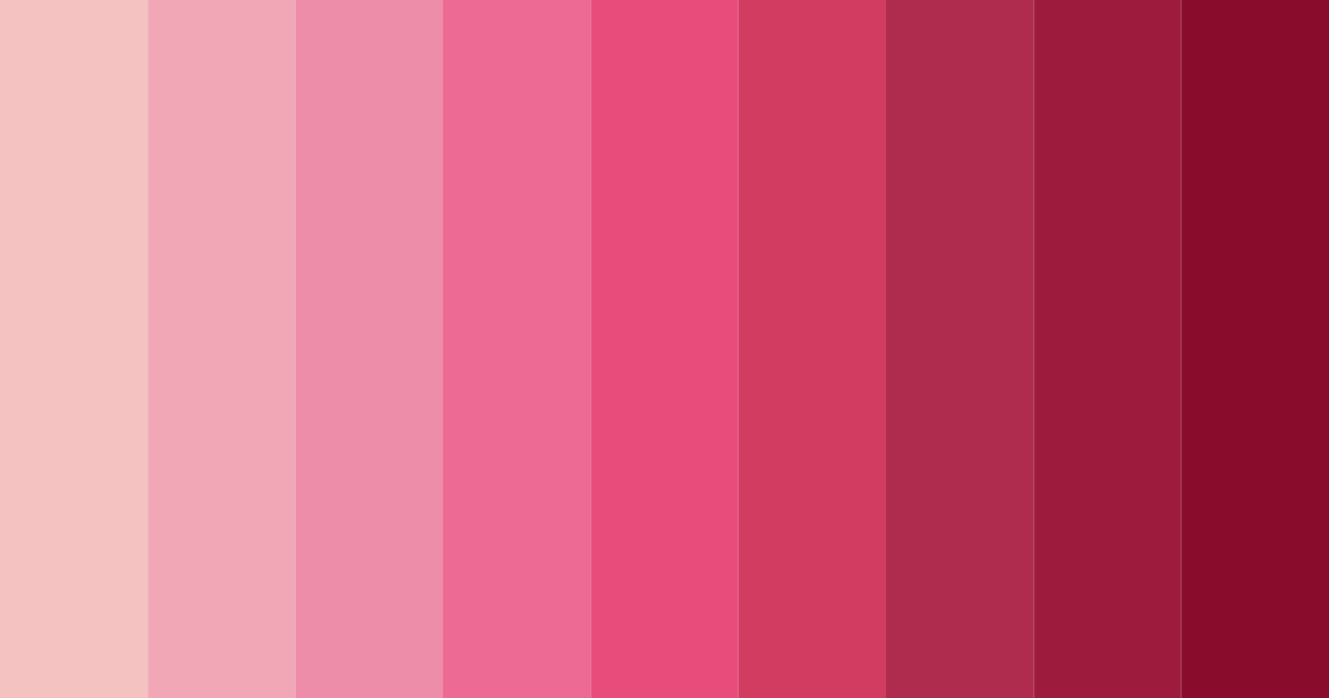 Download pink passion color palette PNG image (landscape)