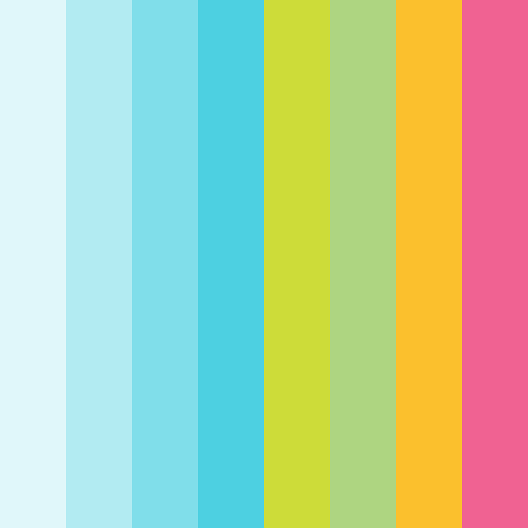 Download mermaid's dream color palette PNG image (square)