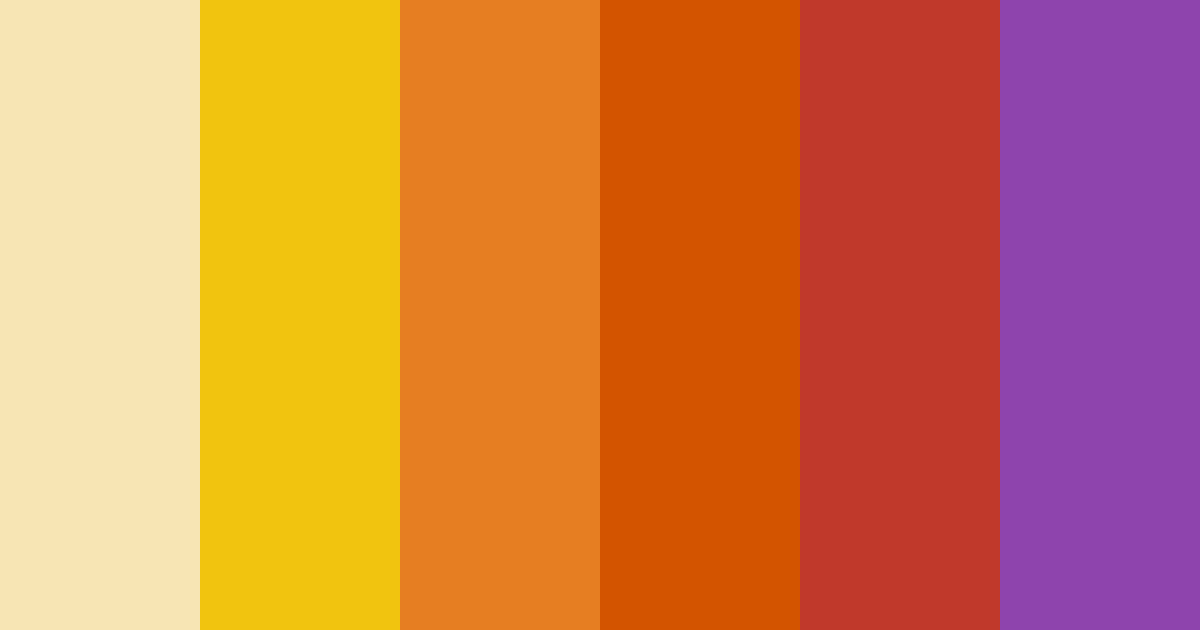 Download warm sunset color palette PNG image (landscape)