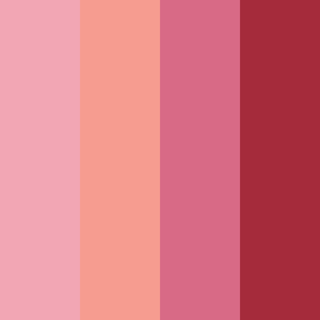 Download blue red blossom color palette PNG image (square)