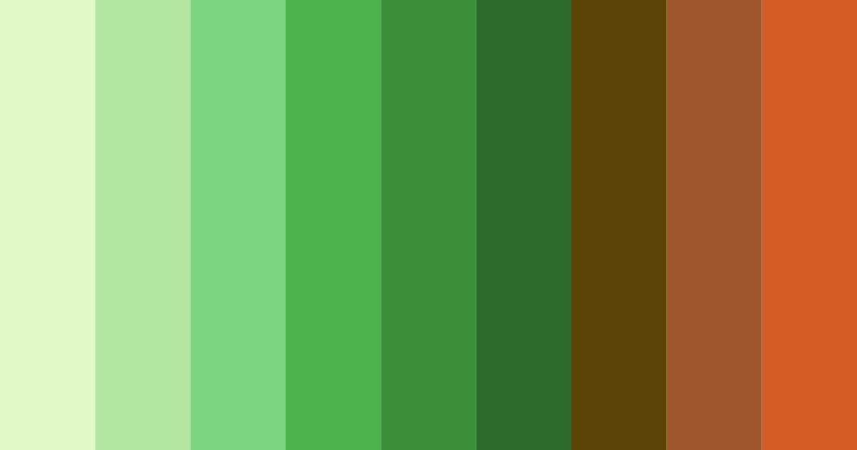Download green grunge color palette PNG image (landscape)