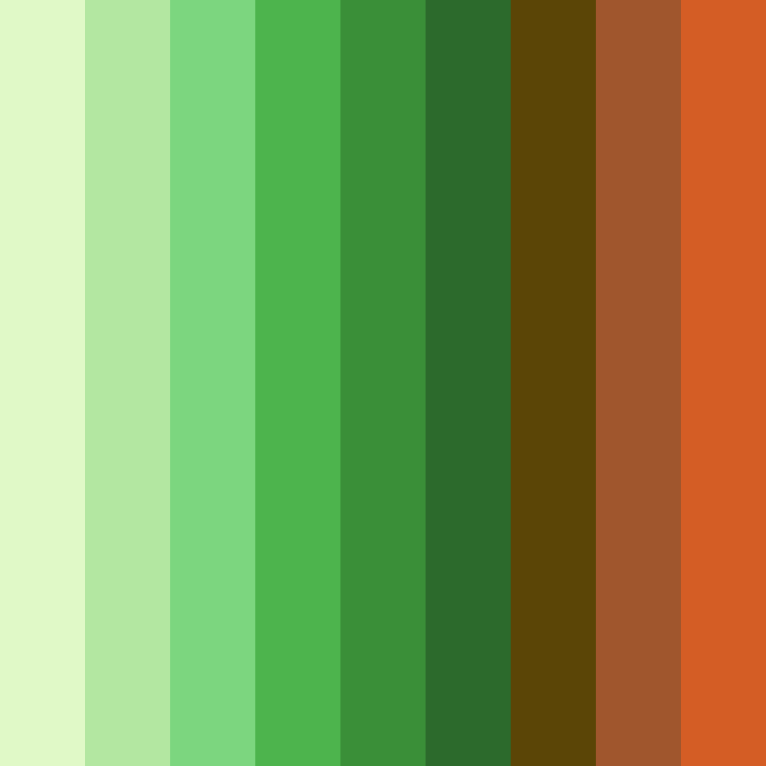 Download green grunge color palette PNG image (square)