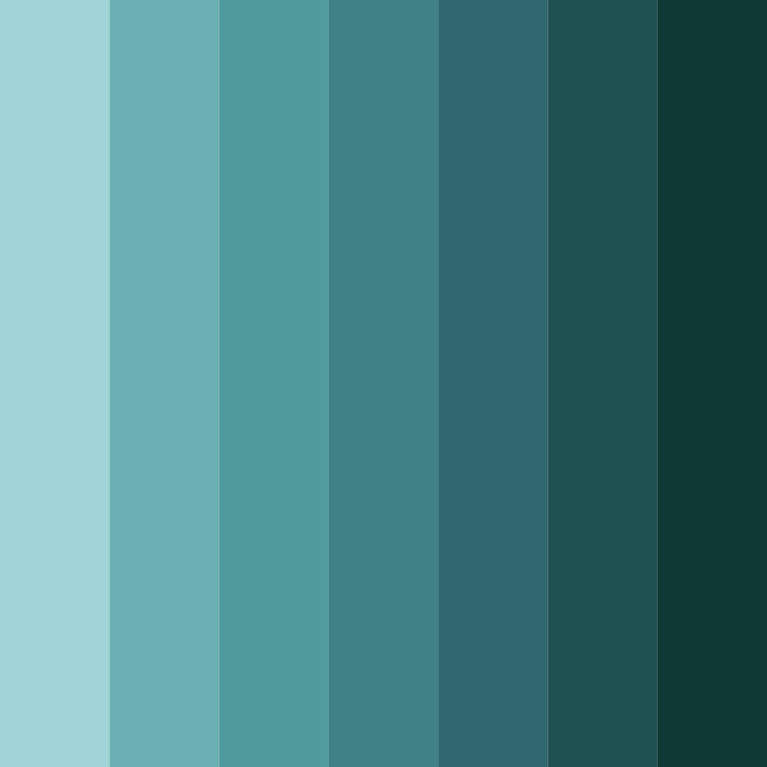 Download teal ocean color palette PNG image (square)